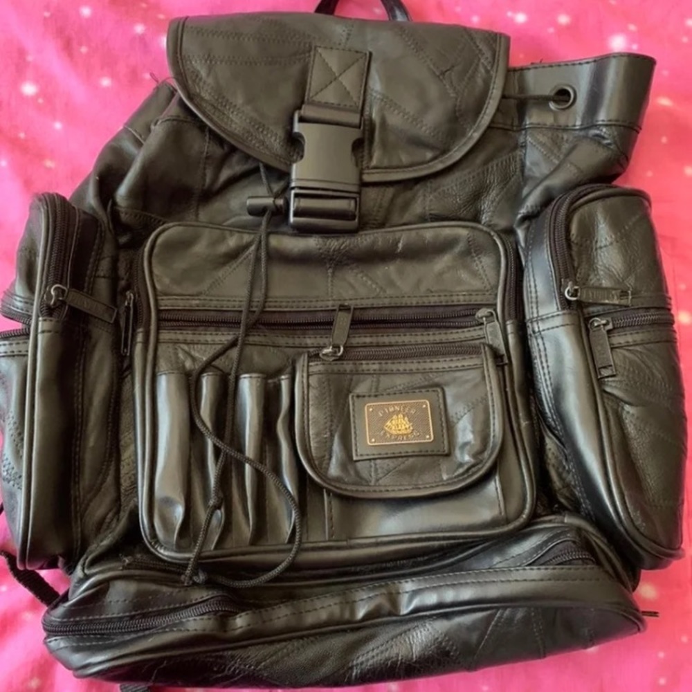 Leather backpack